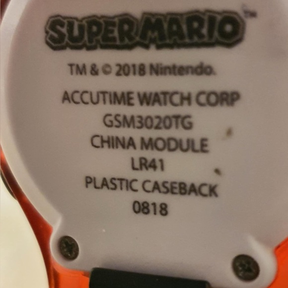 🦋10/$20🦋 Super Mario by Accutime Red/Black Flashing Lights LCD Boy's Watch - Picture 6 of 6